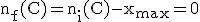 \rm{n_f(C)=n_i(C)-x_{max}=0}