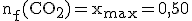 \rm{n_f(CO_2)=x_{max}=0,50}