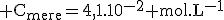 \rm C_{mere}=4,1.10^{-2} mol.L^{-1}