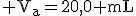 \rm V_a=20,0 mL