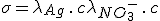 \sigma = \lambda_{Ag^+}\,.\,c + \lambda_{NO_3^-}\,.\,c