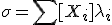\sigma=\sum[X_i]\lambda_i