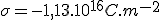 \sigma=-1,13.10^{16}C.m^{-2}