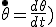 \stackrel{\bullet}{\theta}=\frac{d\theta}{dt})