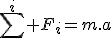 \sum^i F_i=m.a