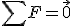 \sum{F} = \vec{0}