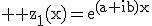 \textrm \large z_1(x)=e^{(a+ib)x}