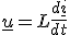 \underline{u}=L\frac{d\underline{i}}{dt}