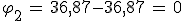 \varphi_2\,=\,36,87-36,87\,=\,0