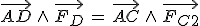 \vec{AD}\,\wedge\,\vec{F_D}\,=\,\vec{AC}\,\wedge\,\vec{F_{C2}}