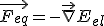 \vec{F_{eq}}=-\vec{\nabla}E_{el}