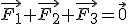 \vec{F_1}+\vec{F_2}+\vec{F_3}=\vec{0}