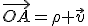 \vec{OA}=\rho \vec{v}