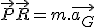 \vec{P}+ \vec{R}=m.\vec{a_G}