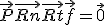 \vec{P} + \vec{Rn} + \vec{Rt} + \vec{f} = \vec{0}