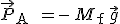 \vec{P}_{\rm A \,} = - \, M_{\rm f\,} \vec{g}