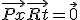 \vec{Px} + \vec{Rt} = \vec{0}