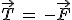 \vec{T}\,=\,-\vec{F}