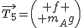 \vec{T_5}=\left(\begin{array} f \\ m_Ag\end{array}\right)