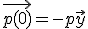 \vec{p(0)} = -p\vec{y}