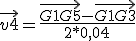 \vec{v4} = \frac{\vec{G1G5} - \vec{G1G3}}{2*0,04}