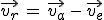 \vec{v_r}\,=\,\vec{v_a}\,-\,\vec{v_e}