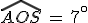 \widehat{AOS}\,=\,7^\circ
