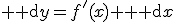 {\rm d}y=f'(x) {\rm d}x