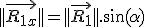 ||\vec{R_{1x}}|| = ||\vec{R_1}||.\sin(\alpha)