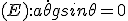 (E) : a\dot\theta + gsin\theta =0