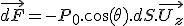  \vec{dF} = -P_0.\cos(\theta).dS.\vec{U_z}