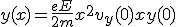  y(x) = \frac{eE}{2m}x^2 + v_y(0)x + y(0)