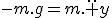 -m.g=m.\ddot y