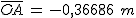 2$\bar{OA}\,=\,-0,36686\,\,m