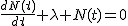 2$\frac{dN(t)}{dt}+\lambda N(t)=0