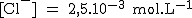 2$\rm~[Cl^-]~=~2,5.10^{-3}~mol.L^{-1}