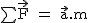 2$\rm~\sum~\vec{F}~=~\vec{a}.m