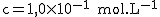 2$\rm~c=1,0\times10^{-1}~mol.L^{-1}