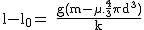 2$\rm~l-l_0=~\frac{g(m-\mu.\frac{4}{3}\pi~d^3)}{k}