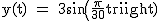 2$\textrm y(t) = 3sin(\frac{\pi}{30}t)