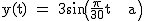 2$\textrm y(t) = 3sin(\frac{\pi}{30}t + a)