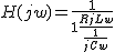 2$H(jw) = \frac{1}{1+\frac{R+jLw}{\frac{1}{jCw}}}