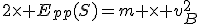 2\times E_{pp}(S)=m \times v_B^2