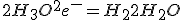 2H_3O^++2e^-=H_2+2H_2O