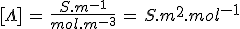 3$[\Lambda]\,=\,\frac{S.m^{-1}}{mol.m^{-3}}\,=\,S.m^{2}.mol^{-1}