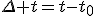 3$\Delta t=t-t_0