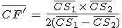 3$\bar{CF'}\,=\,\frac{\bar{CS_1}\,\times\,\bar{CS_2}}{2(\bar{CS_1}\,-\,\bar{CS_2})}