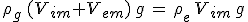 3$\rho_g\,(V_{im}+V_{em})\,g\,=\,\rho_e\,V_{im}\,g