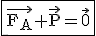 3$\rm\fbox{\vec{F_A}+\vec{P}=\vec{0