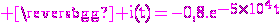 3$\rm \magenta i(t)=-0,8.e^{-5\times10^4t}